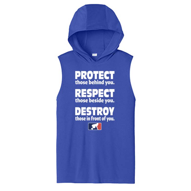 PROTECT RESPECT DESTROY - Hooded Muscle Tee