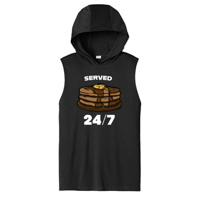 SERVED 24/7 - Hooded Muscle Tee