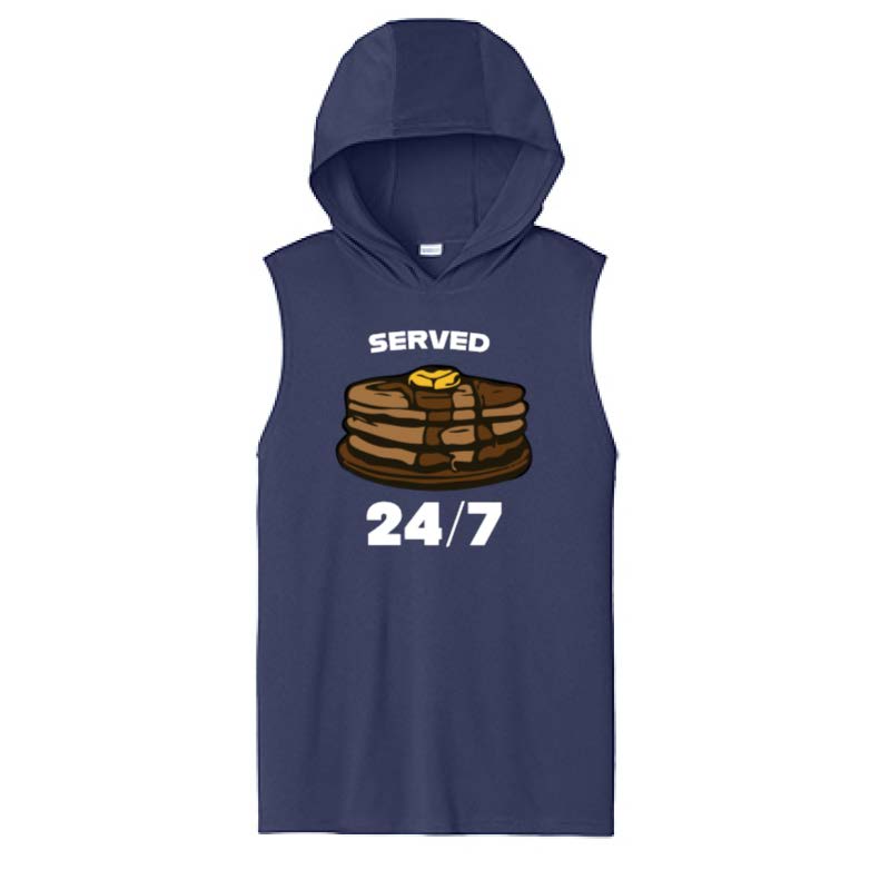 SERVED 24/7 - Hooded Muscle Tee