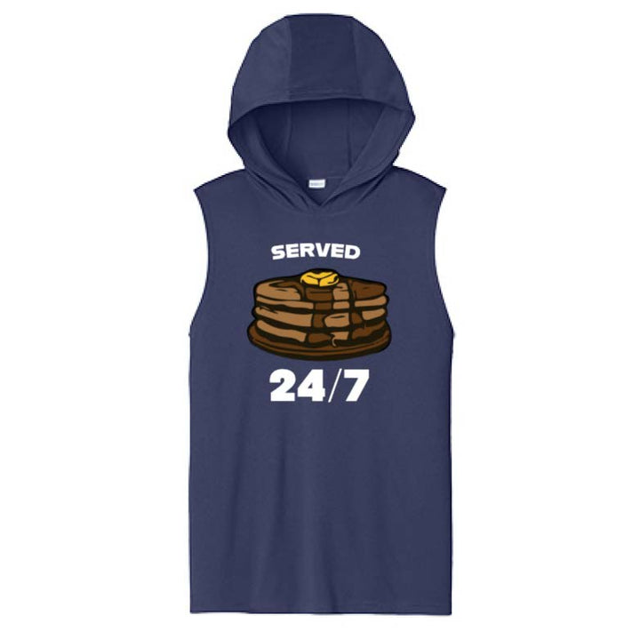 SERVED 24/7 - Hooded Muscle Tee