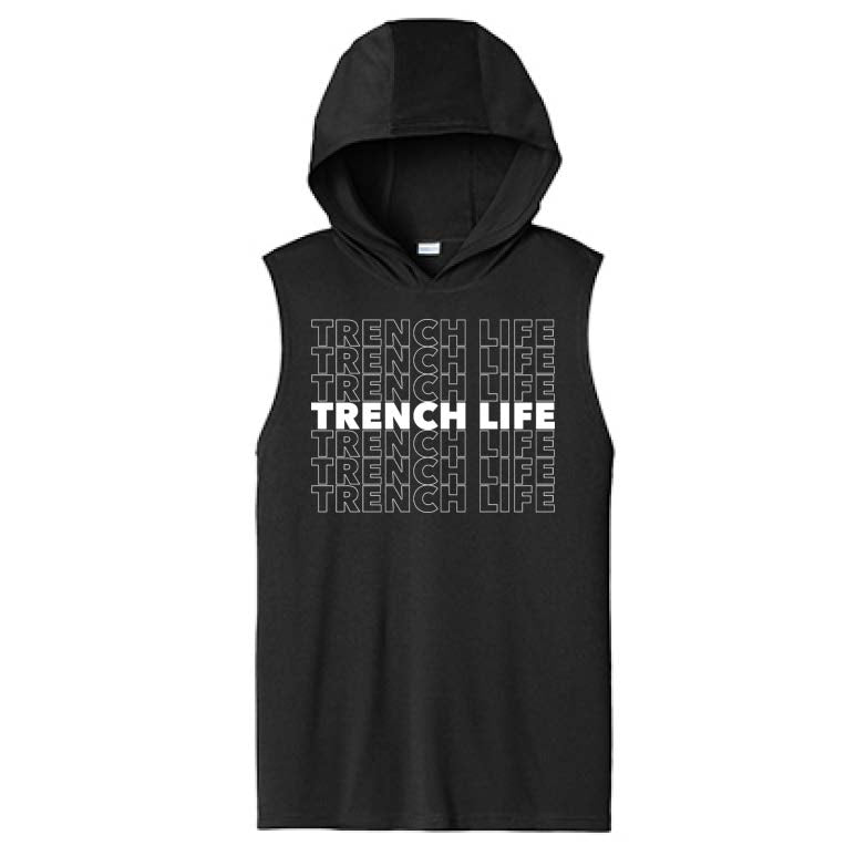 TRENCH LIFE - Hooded Muscle Tee