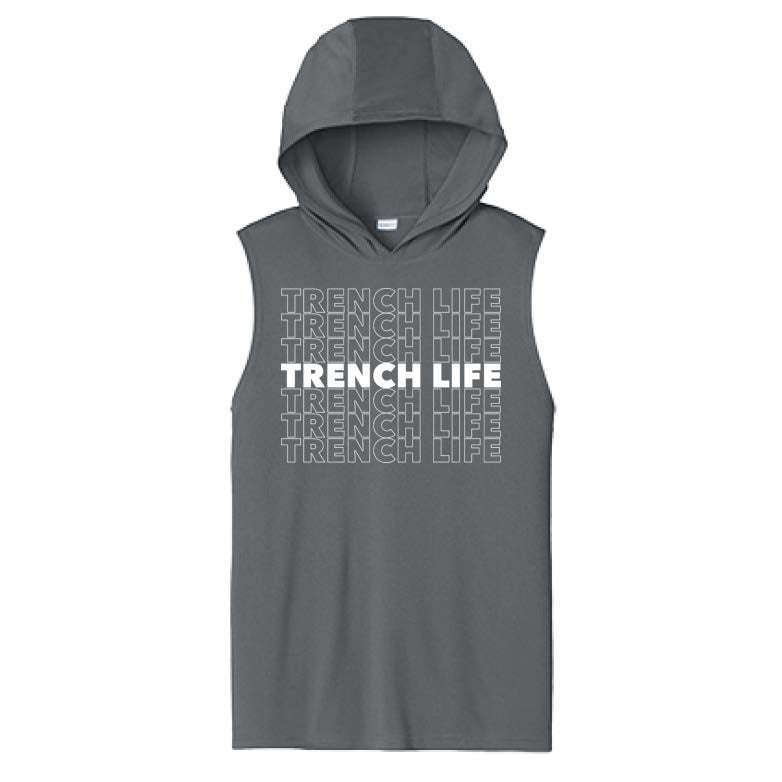 TRENCH LIFE - Hooded Muscle Tee