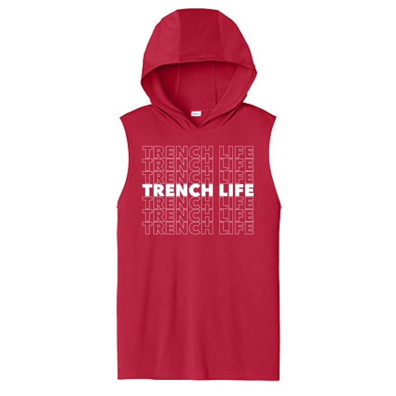 TRENCH LIFE - Hooded Muscle Tee