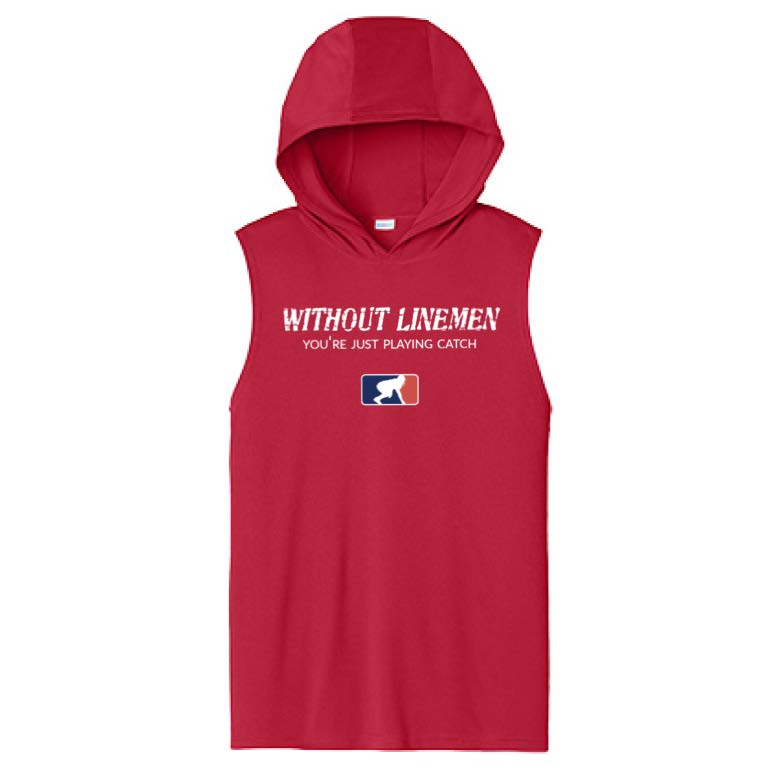 WITHOUT LINEMEN - Hooded Muscle Tee