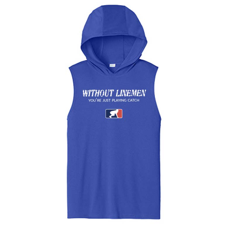 WITHOUT LINEMEN - Hooded Muscle Tee