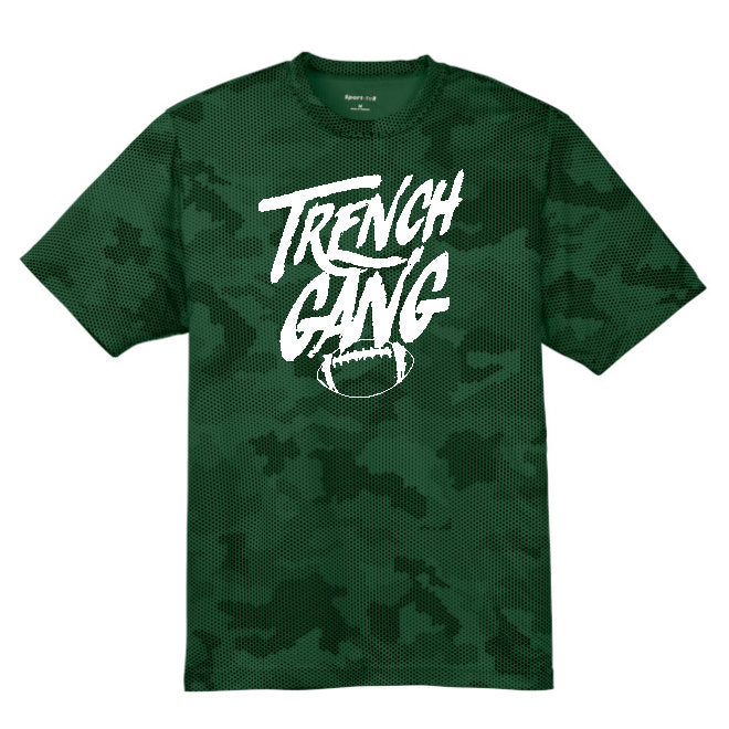 TRENCH GANG (White) - Hex Camo Performance Tee