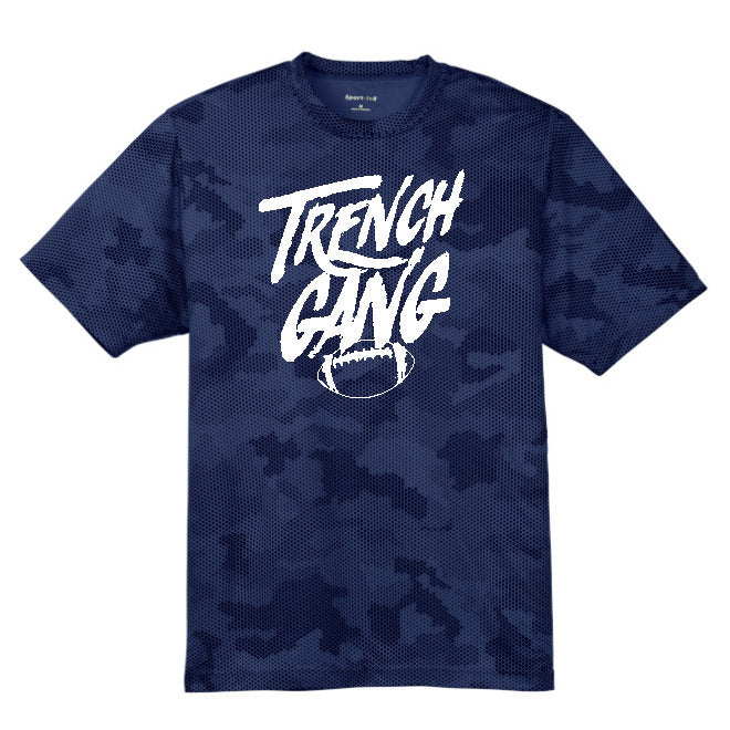 TRENCH GANG (White) - Hex Camo Performance Tee