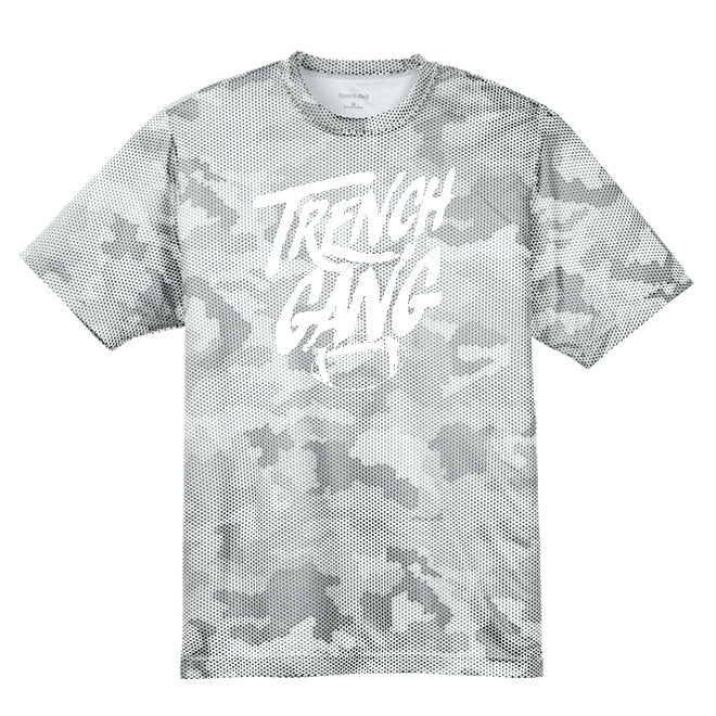 TRENCH GANG (White) - Hex Camo Performance Tee