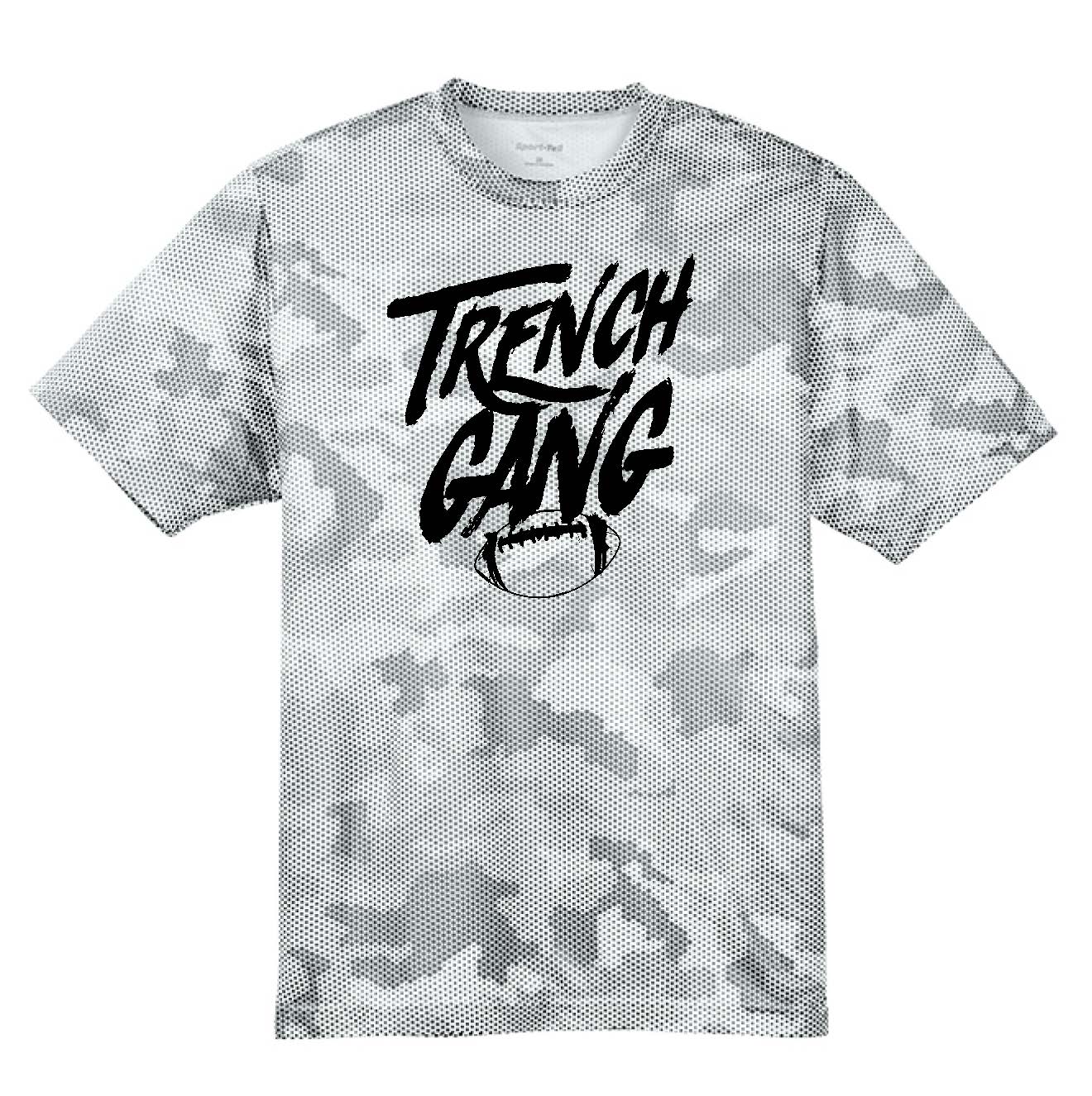 TRENCH GANG (Black) - Hex Camo Performance Tee