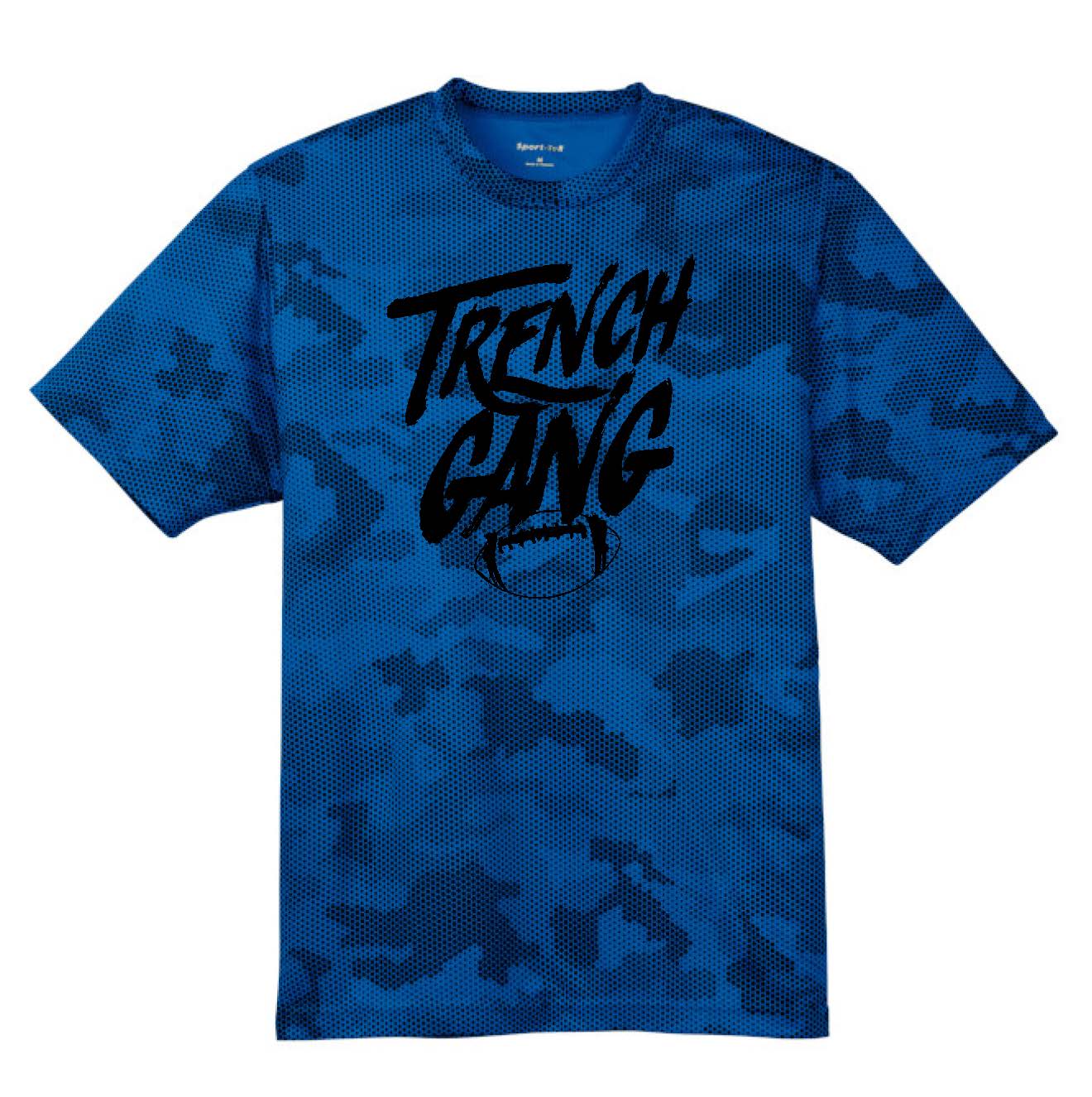 TRENCH GANG (Black) - Hex Camo Performance Tee