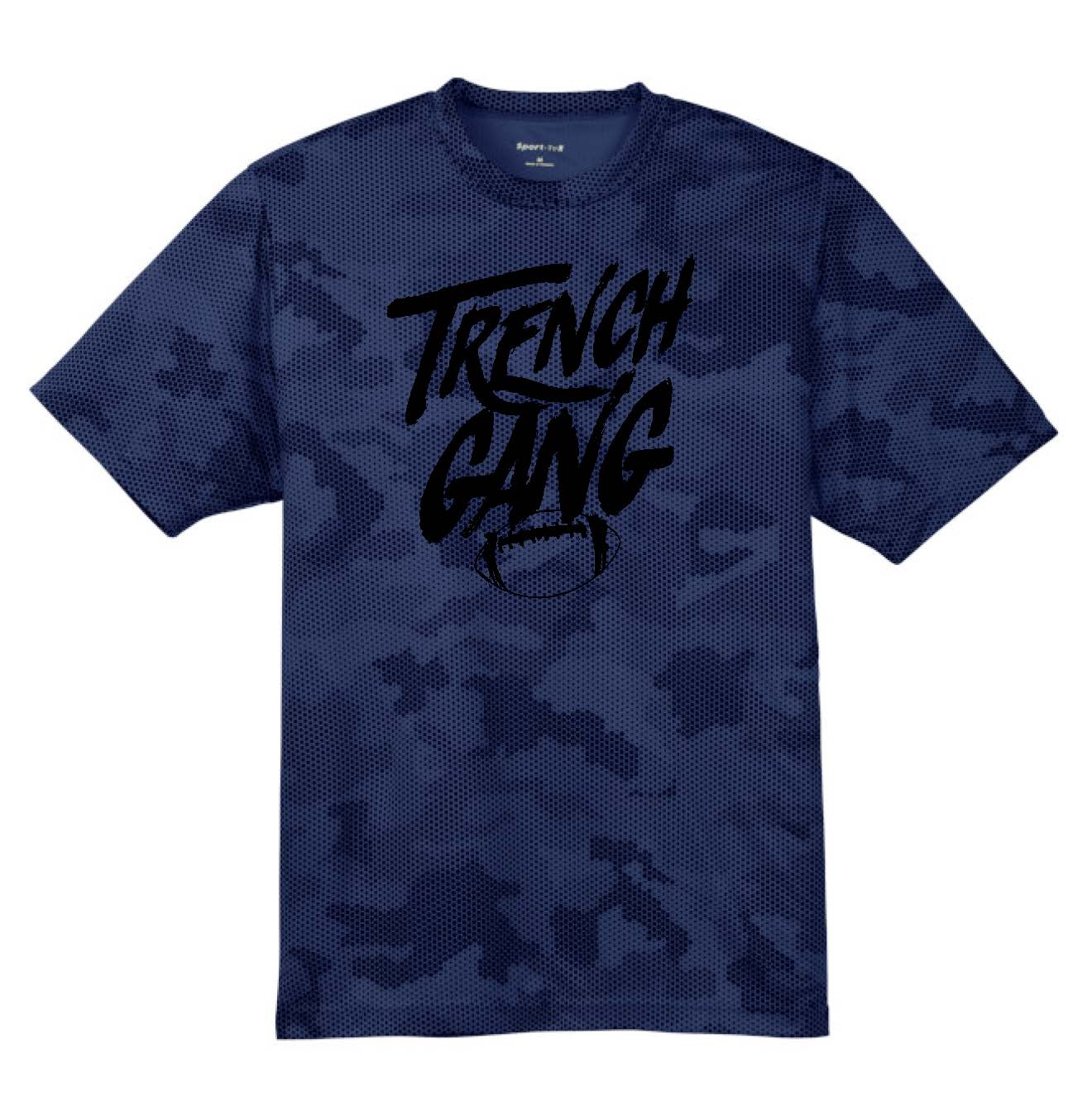 TRENCH GANG (Black) - Hex Camo Performance Tee