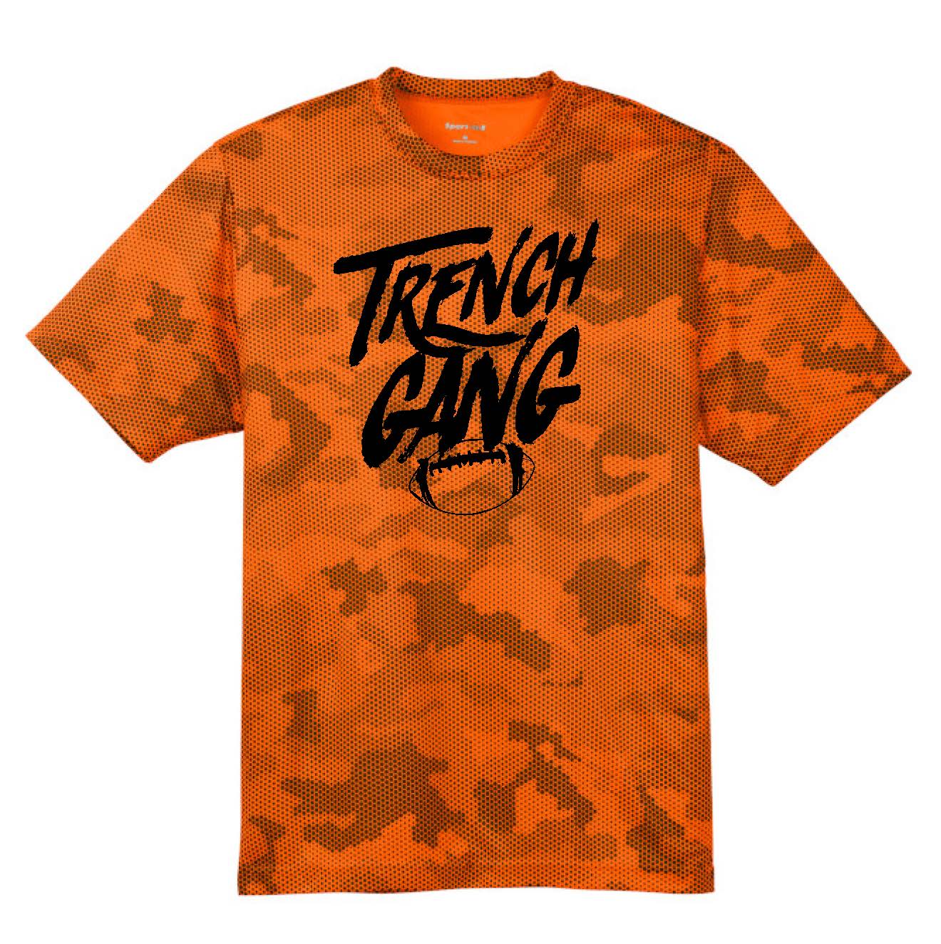 TRENCH GANG (Black) - Hex Camo Performance Tee