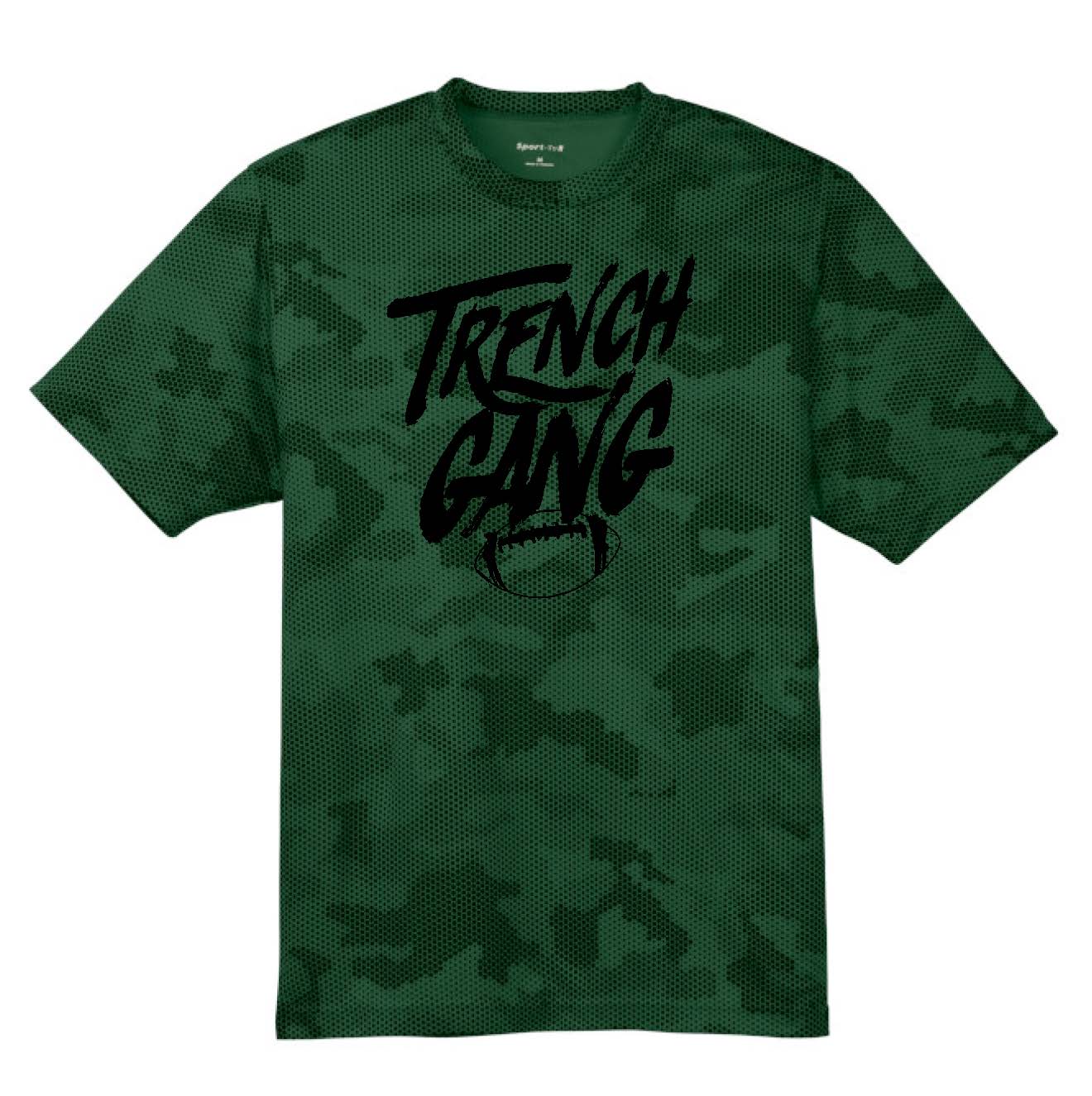 TRENCH GANG (Black) - Hex Camo Performance Tee