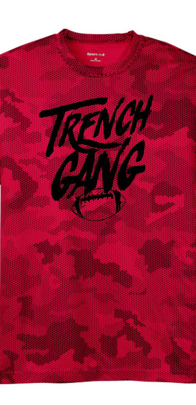 TRENCH GANG (Black) - Hex Camo Performance Tee