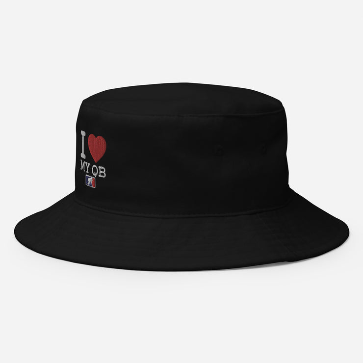 I Love My QB Bucket Hat - With Logo