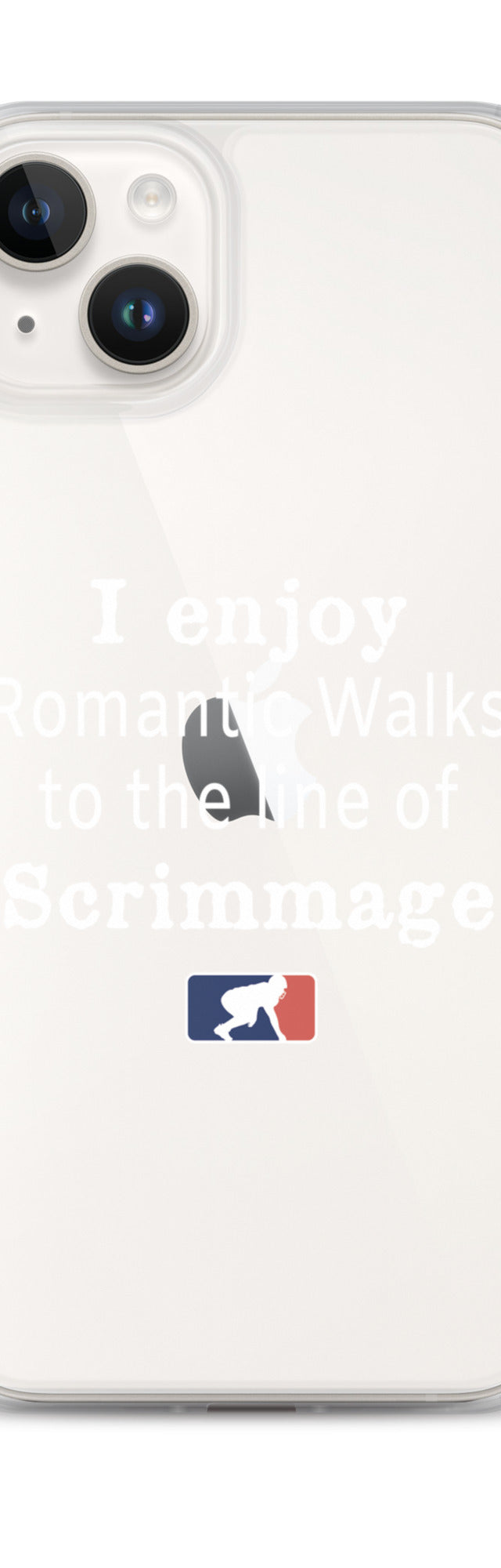 I Enjoy Romantic Walks to the Line of Scrimmage - iPhone (clear)
