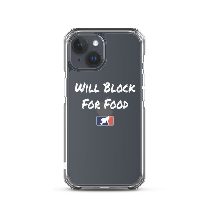 Will Block for Food - iPhone (clear)