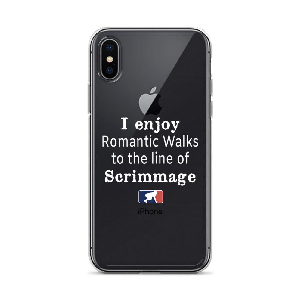 I Enjoy Romantic Walks to the Line of Scrimmage - iPhone (clear)