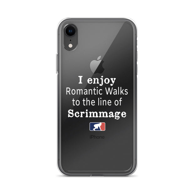 I Enjoy Romantic Walks to the Line of Scrimmage - iPhone (clear)