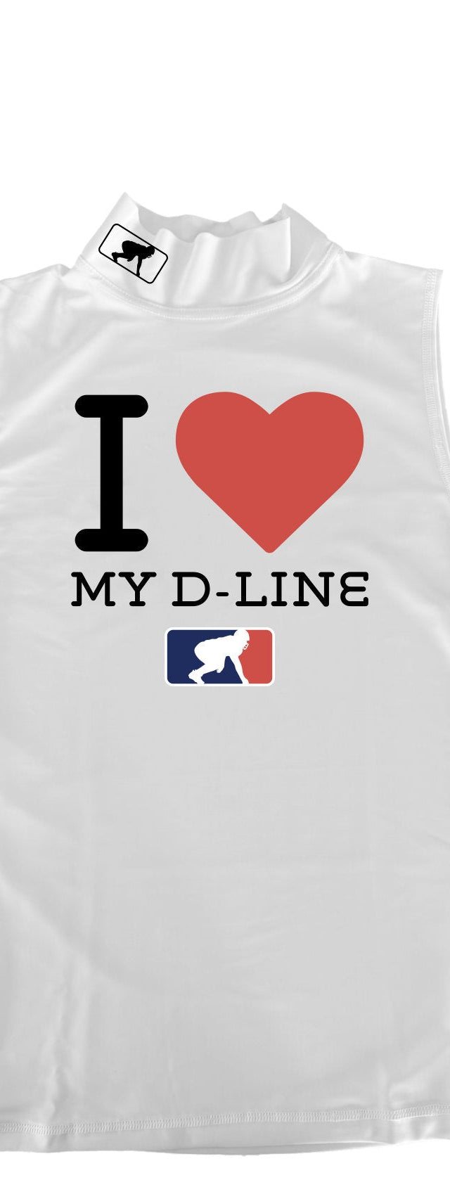 I <3 MY D-LINE - Mock Neck Sleeveless Compression Top