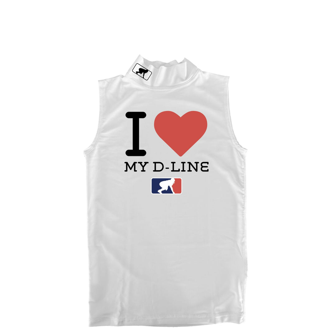 I <3 MY D-LINE - Mock Neck Sleeveless Compression Top