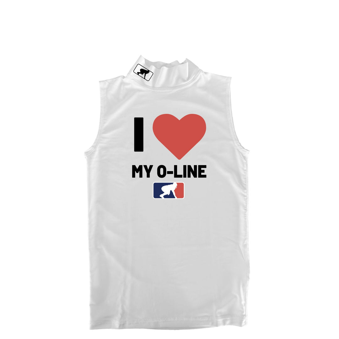I <3 MY O-LINE - Mock Neck Sleeveless Compression Top