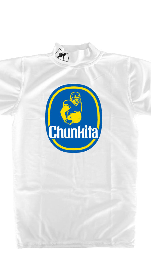 CHUNKITA - Mock Neck Short Sleeve Compression Top