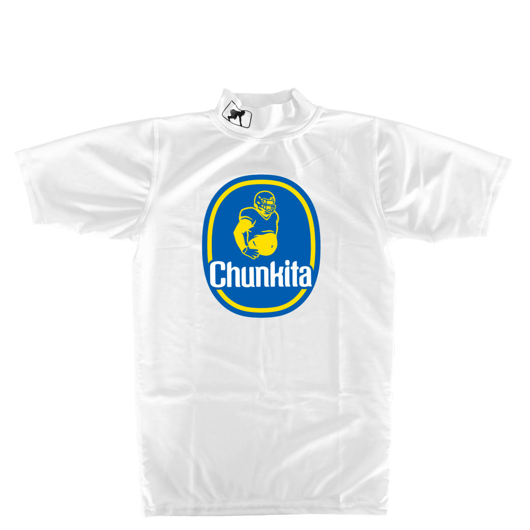 CHUNKITA - Mock Neck Short Sleeve Compression Top