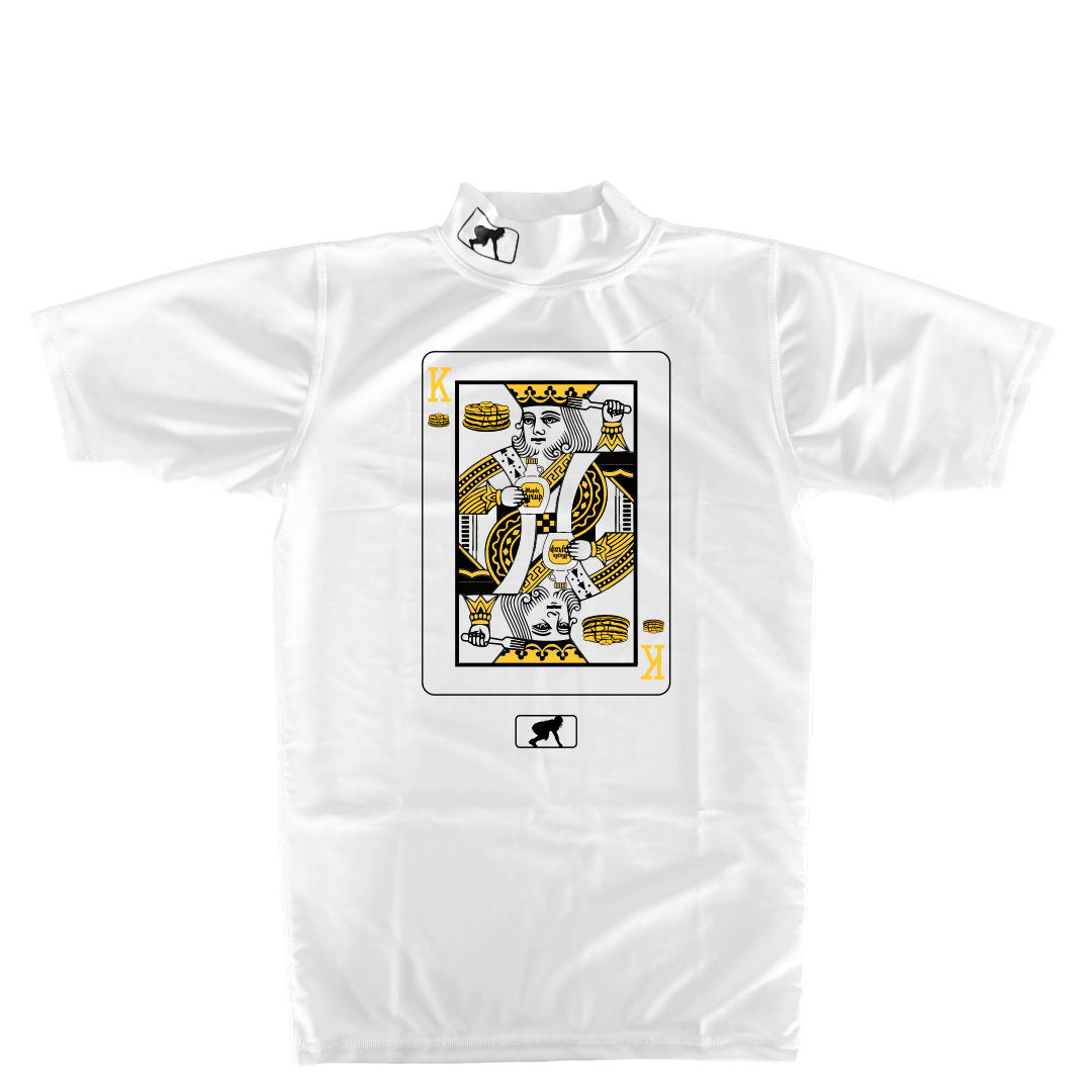 KING OF PANCAKES - Mock Neck Short Sleeve Compression Top
