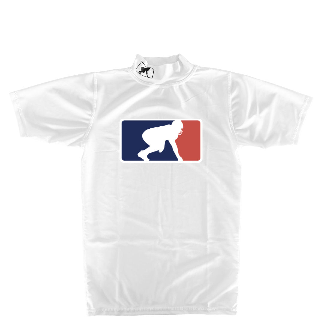 LOGO - Mock Neck Short Sleeve Compression Top