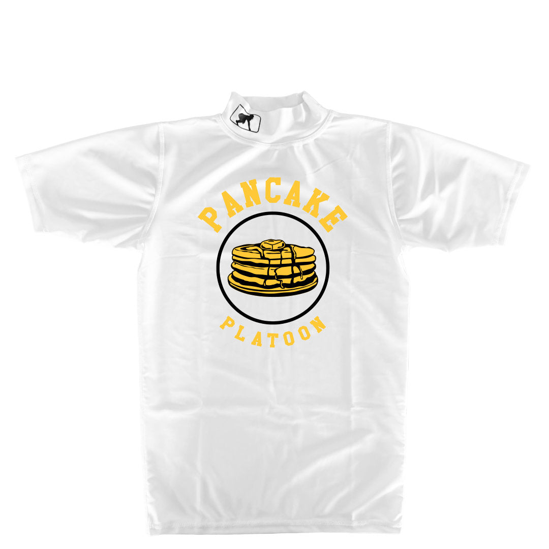 PANCAKE PLATOON - Mock Neck Short Sleeve Compression Top