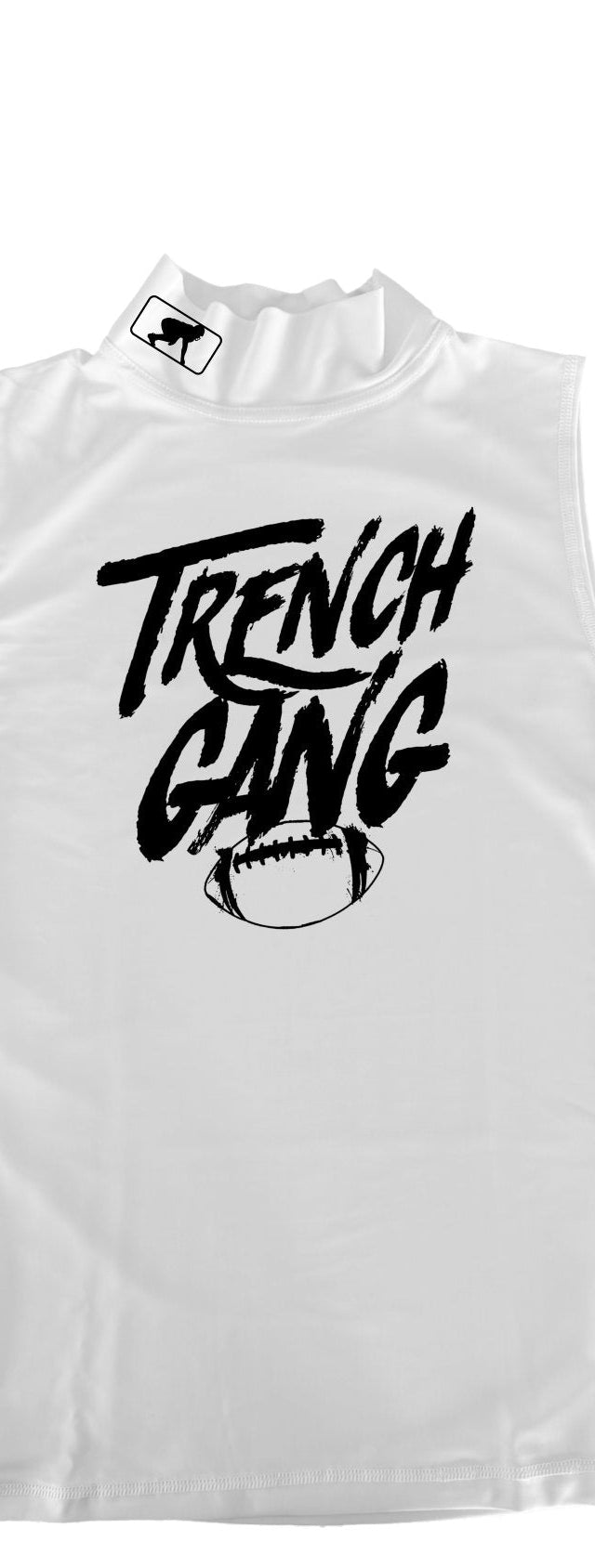 TRENCH GANG (Black) - Mock Neck Sleeveless Compression Top