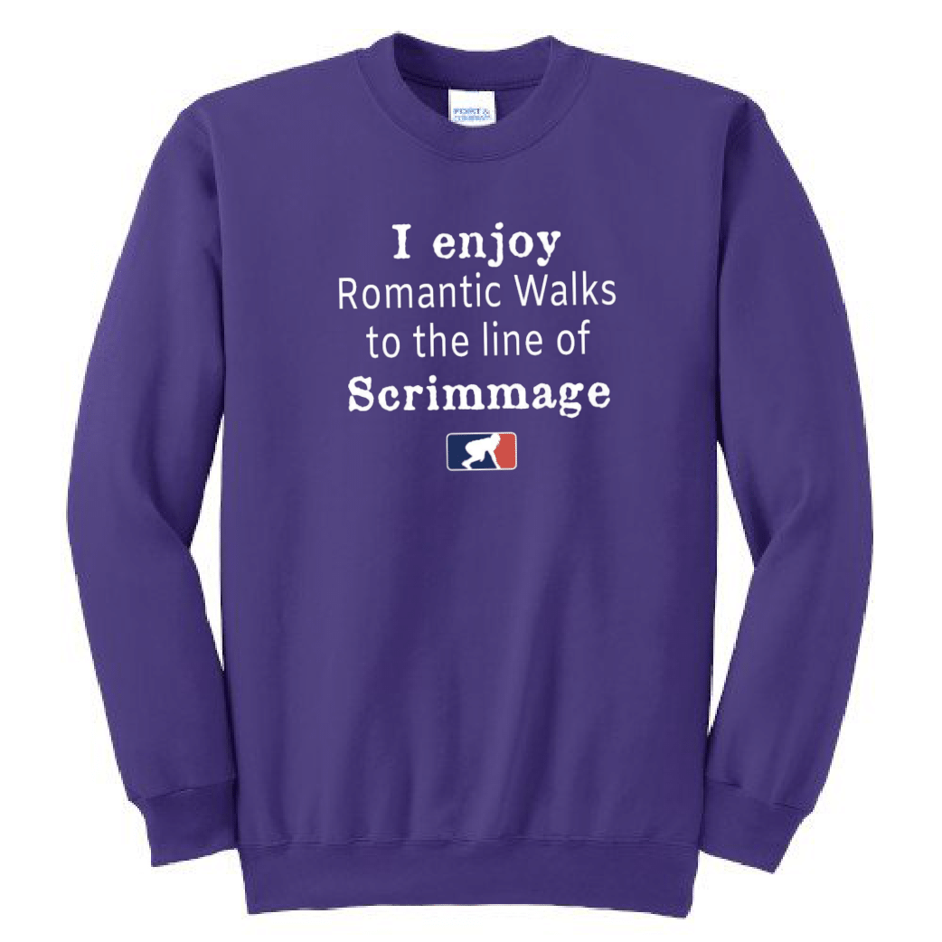 ROMANTIC WALKS TO THE LINE OF SCRIMMAGE - Crewneck