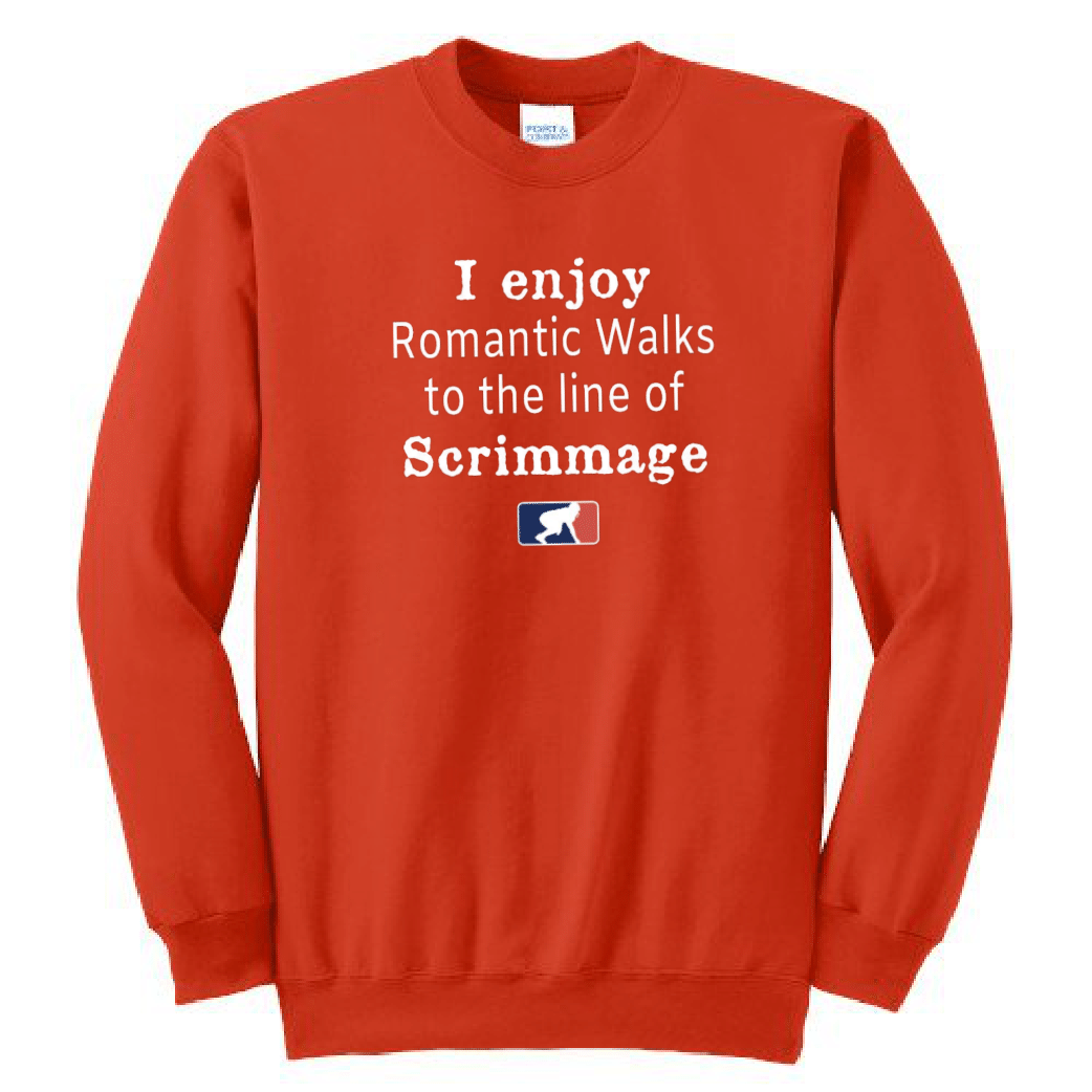 ROMANTIC WALKS TO THE LINE OF SCRIMMAGE - Crewneck