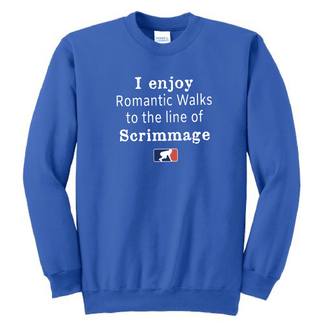 ROMANTIC WALKS TO THE LINE OF SCRIMMAGE - Crewneck