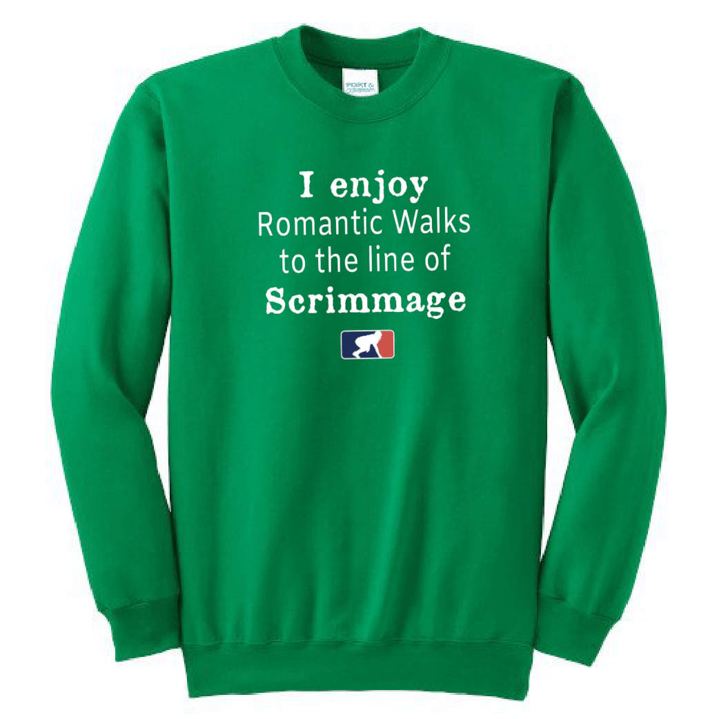 ROMANTIC WALKS TO THE LINE OF SCRIMMAGE - Crewneck