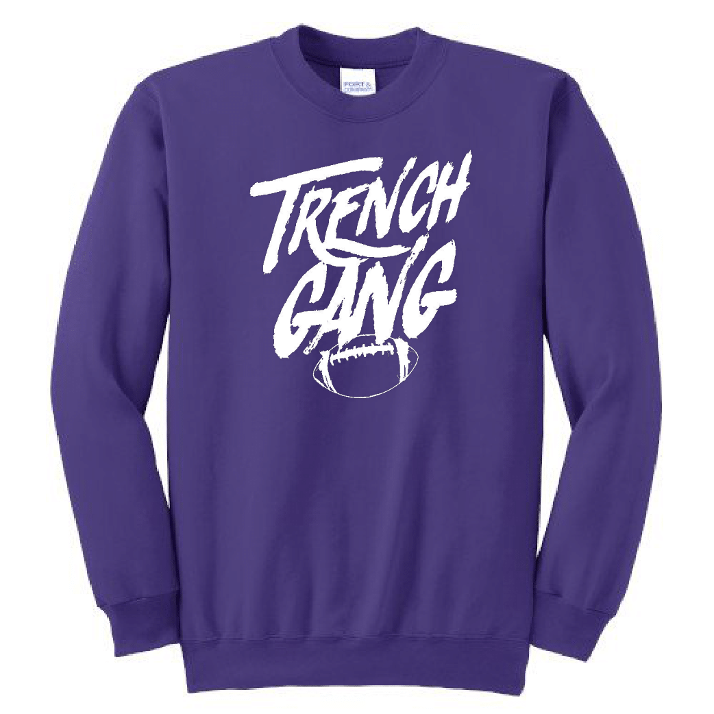 TRENCH GANG (White) - Crewneck