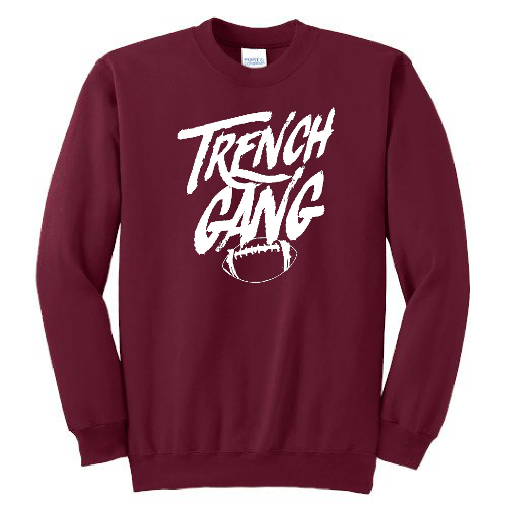 TRENCH GANG (White) - Crewneck