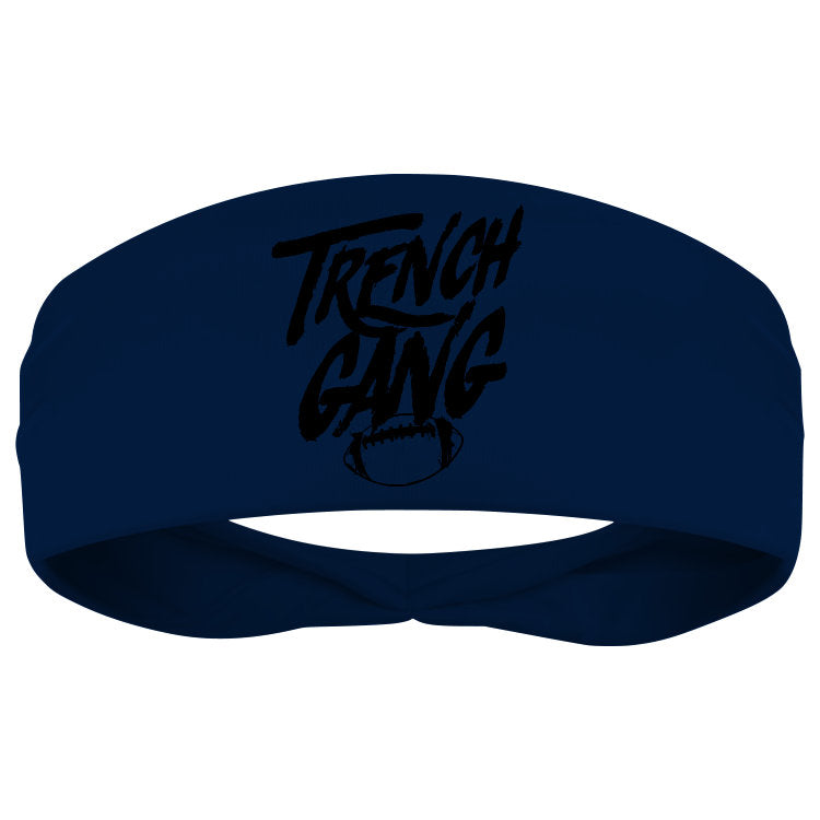 TRENCH GANG (Black) - Skull Wrap Headband