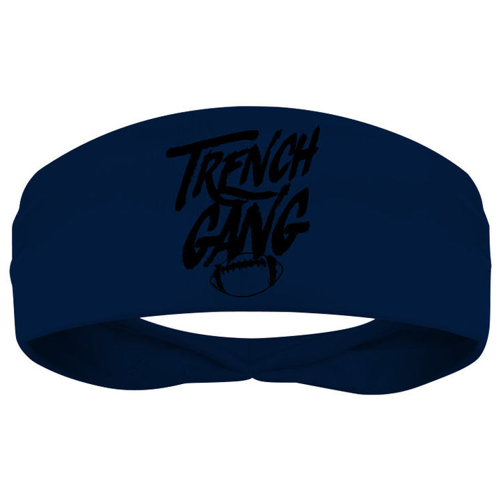 TRENCH GANG (Black) - Skull Wrap Headband