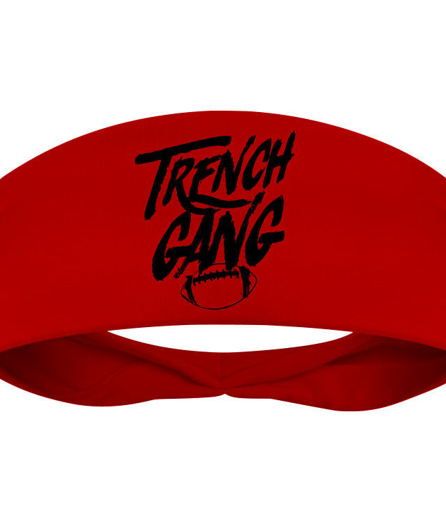 TRENCH GANG (Black) - Skull Wrap Headband