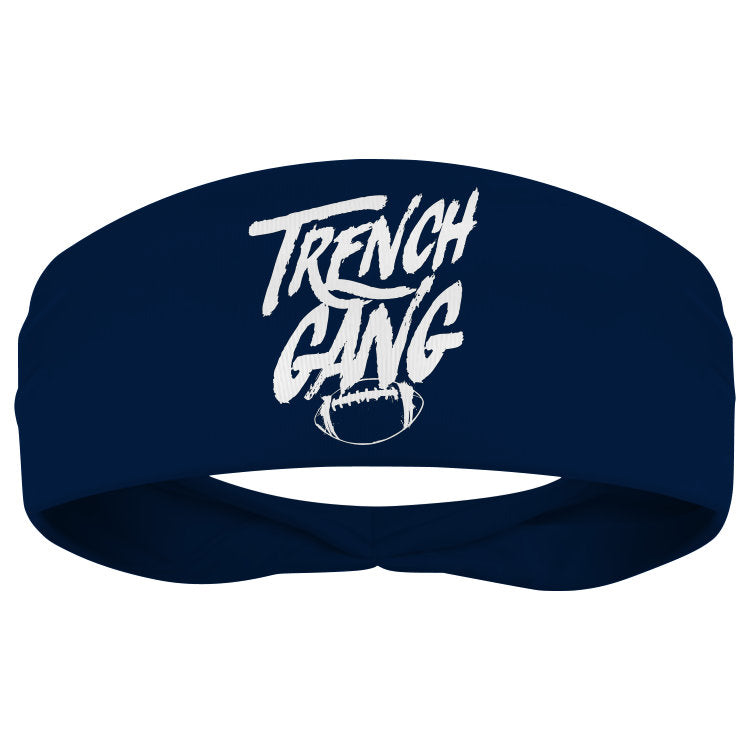 TRENCH GANG (White) - Skull Wrap Headband