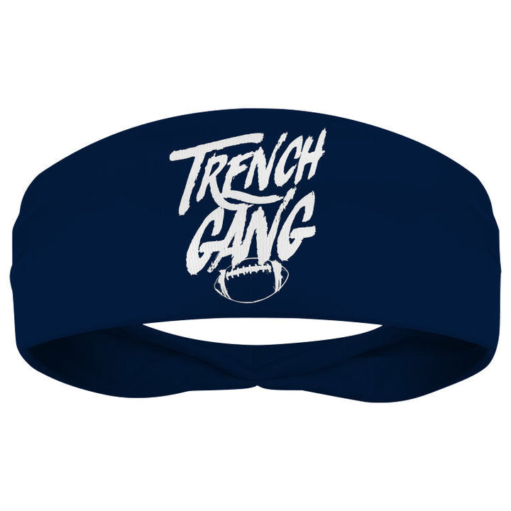 TRENCH GANG (White) - Skull Wrap Headband