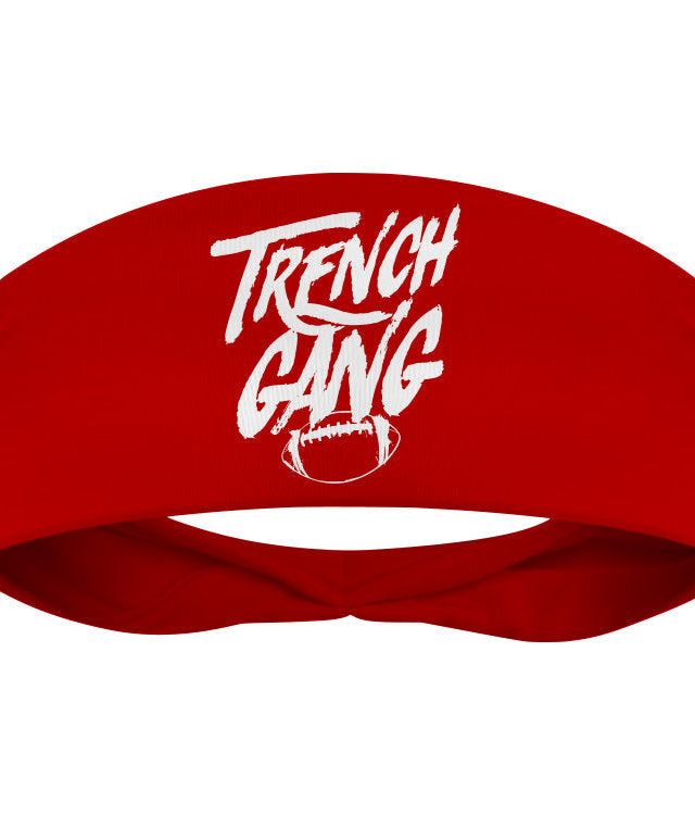 TRENCH GANG (White) - Skull Wrap Headband