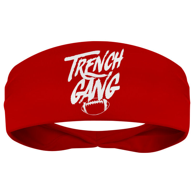 TRENCH GANG (White) - Skull Wrap Headband