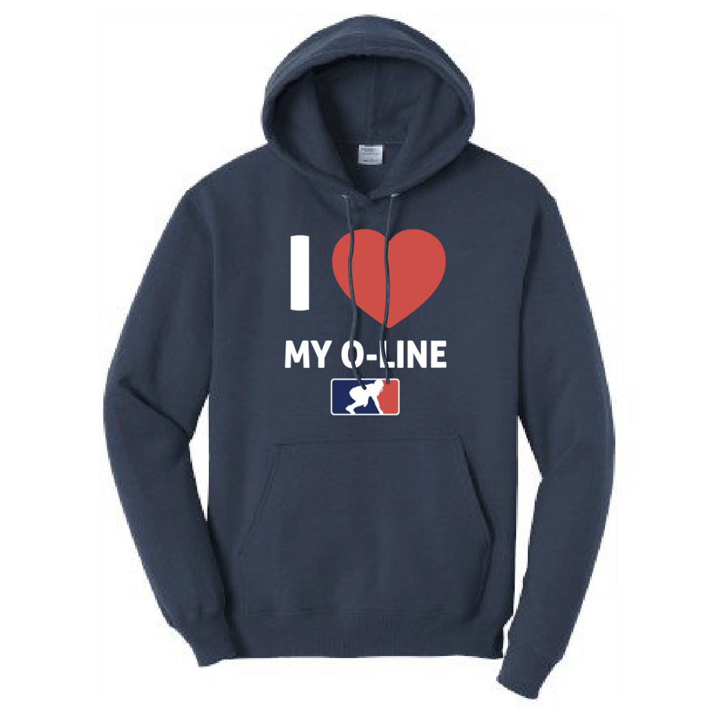 I <3 MY O-LINE - Tall Hoodie
