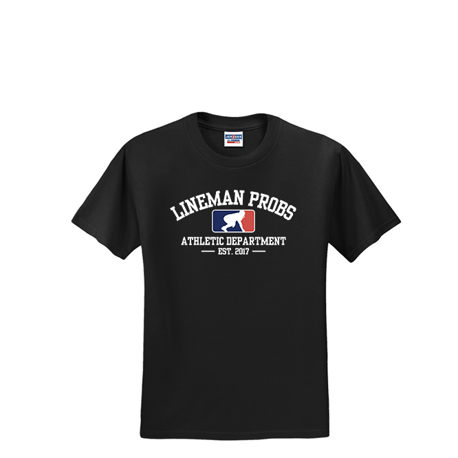 LINEMAN PROBLEMS ATHLETIC DEPT - T-Shirt
