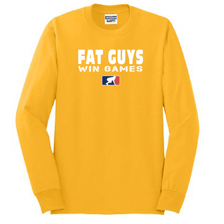 FAT GUYS WIN GAMES - Long Sleeve T-Shirt