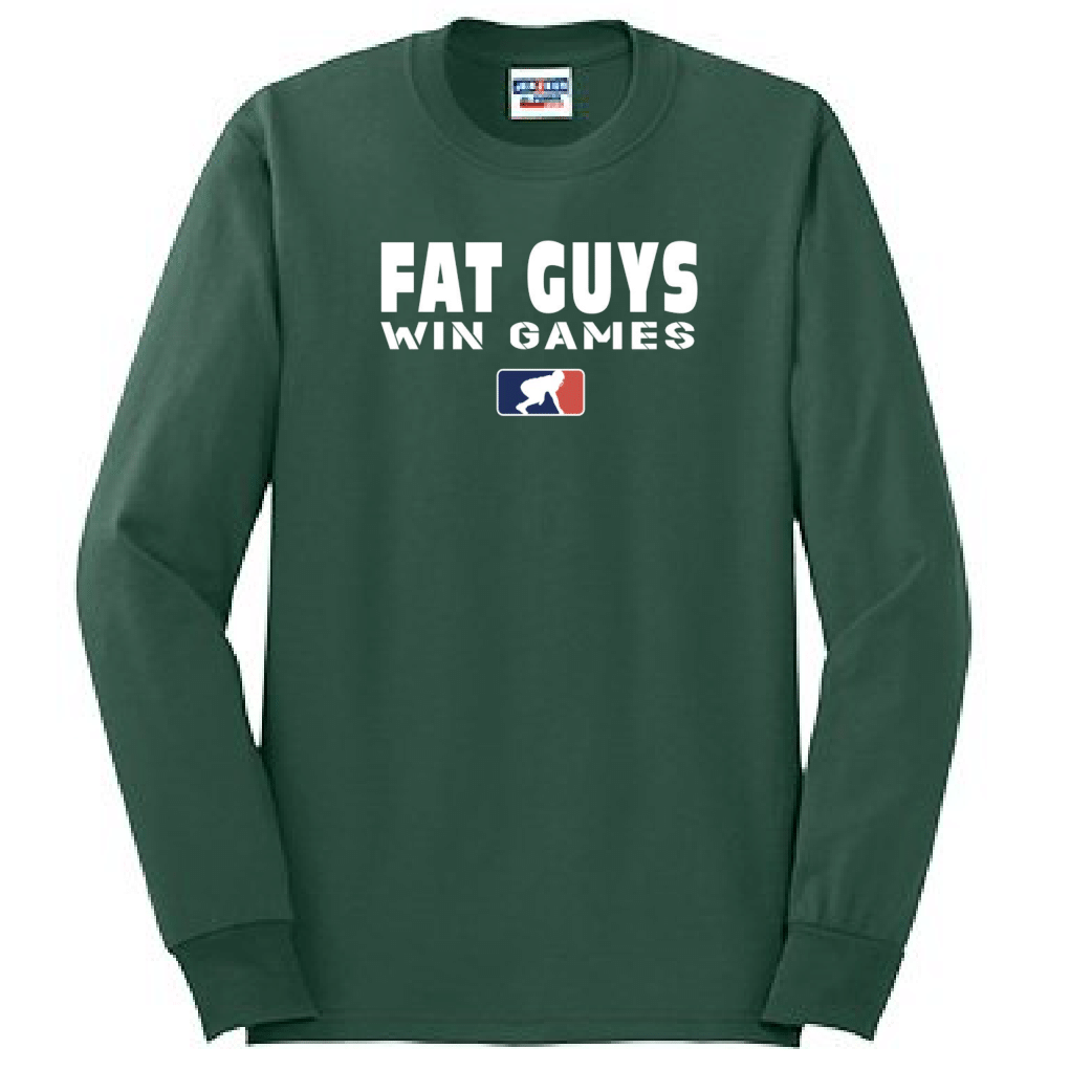 FAT GUYS WIN GAMES - Long Sleeve T-Shirt