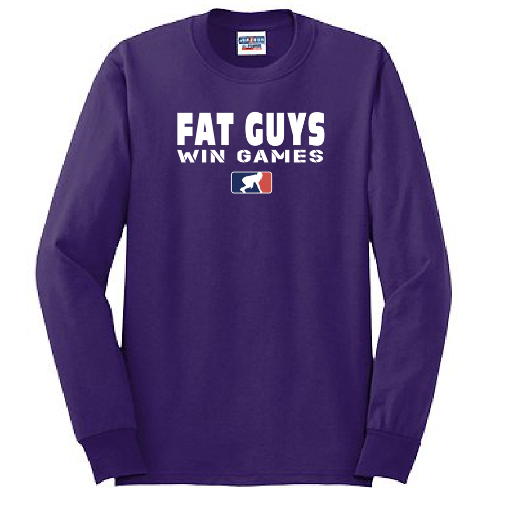 FAT GUYS WIN GAMES - Long Sleeve T-Shirt